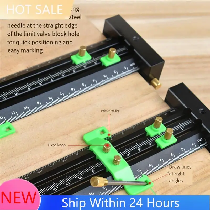 A78K New Vertical Marking T-Type Hole Marking Mark/T-Type Double-Line Ruler With Steel Needle/Parallel Marking Ruler