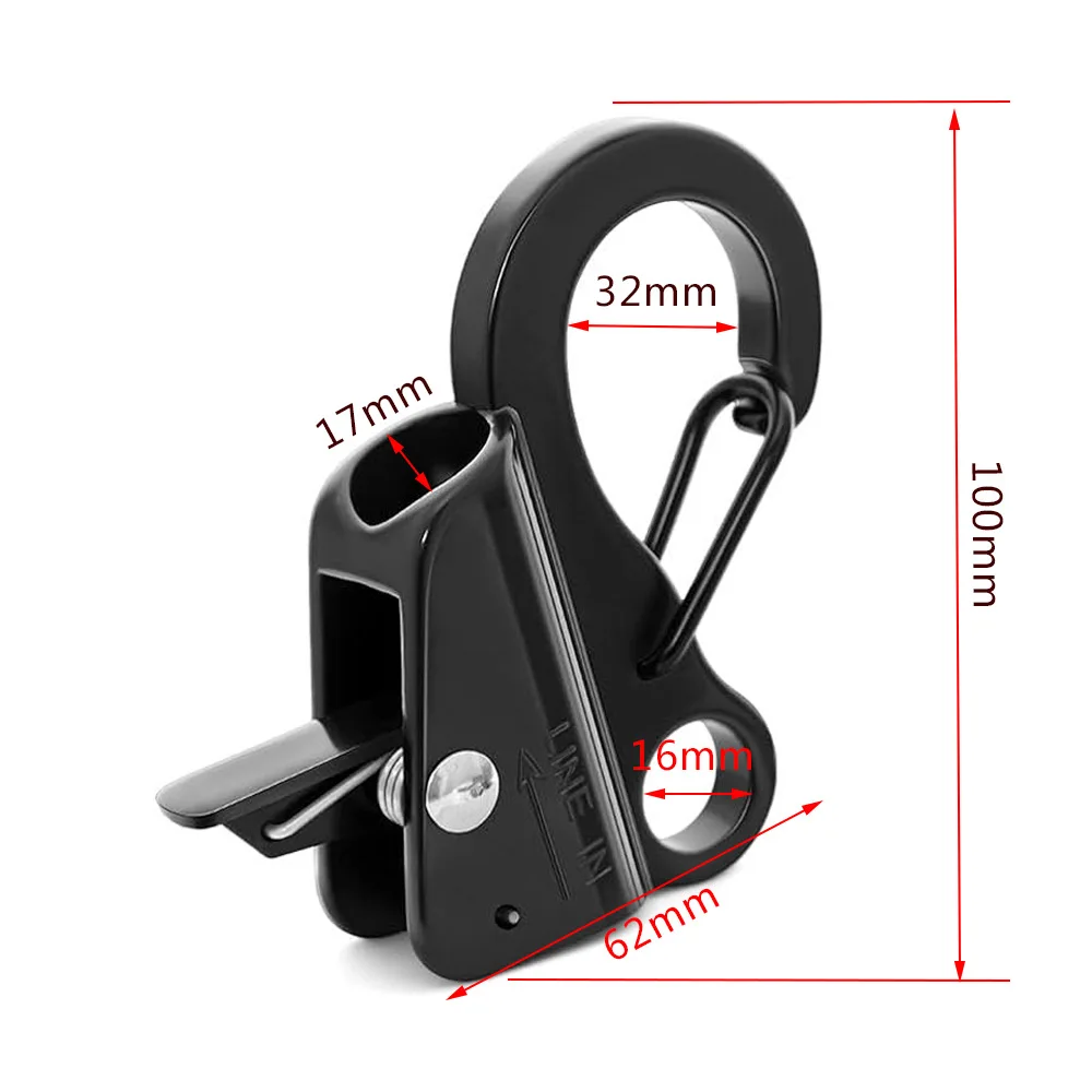 Stainless Steel 304 Quick Thread Rope Hook, Fender Spring Hook Adjustable Sliding Boat Anchor Hook