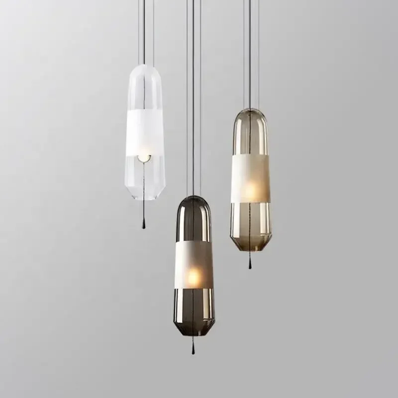 

Modern Glass Led Pendant Lights Nordic Dining Room Bedroom Kitchen Hanging Lamps Luminarias Loft Industrial Home Decor Fixtures