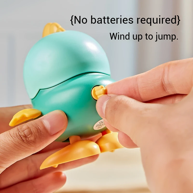Cartoon Clockwork Chick Toy On Chain Chick Move Jump Little Chicken Baby Move Crawl Toys Interactief educatief speelgoed Kindergeschenken