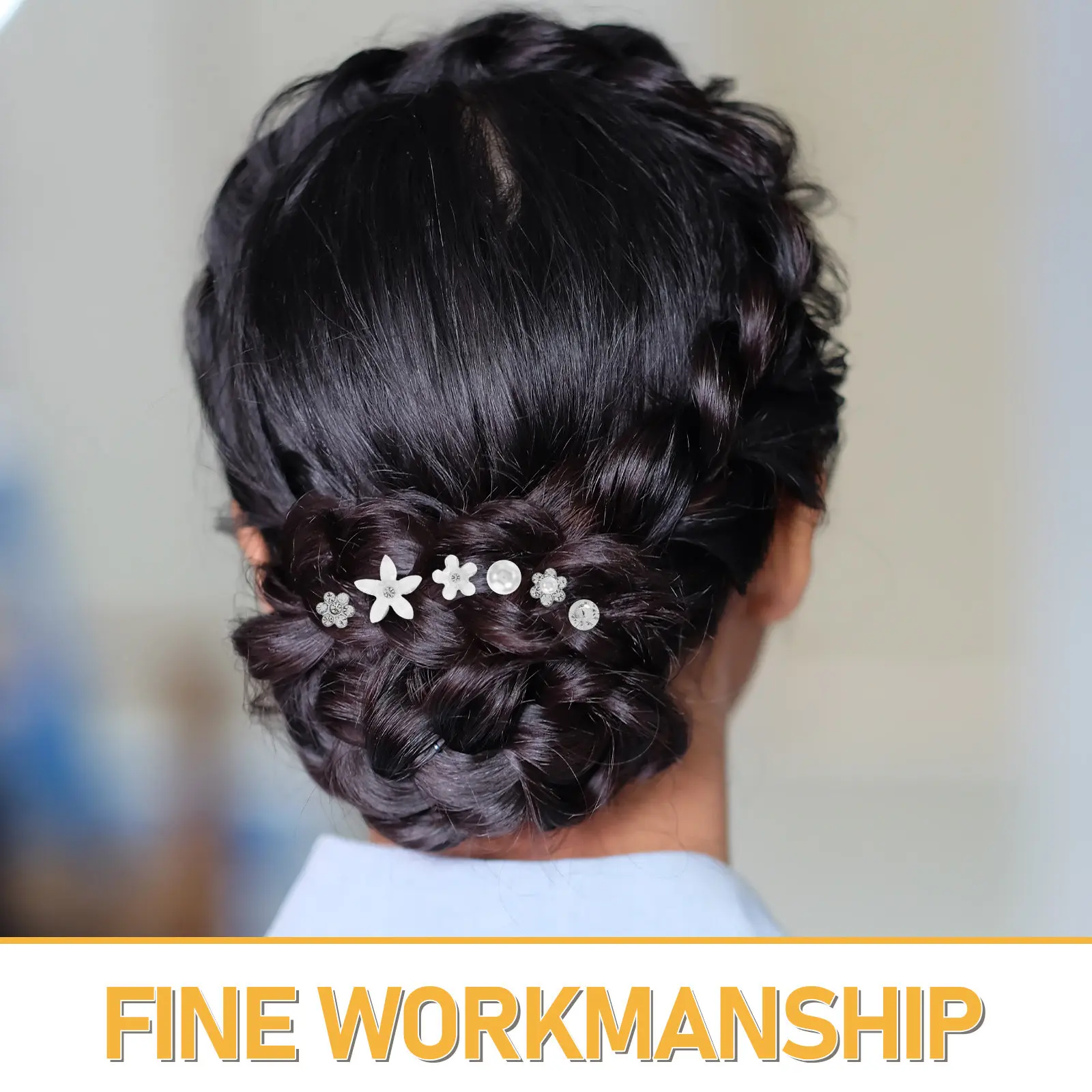 30Pcs Assorted Bridal Hair Pins Pearl Rhinestone Flower U Shape Clips Wedding Prom Hair Accessories for Women Party Headpiece