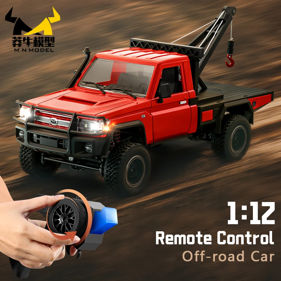 MN نموذج 1:12 4WD RC سيارة إنقاذ على الطرق الوعرة سيارة تسلق شاحنة محاكاة رافعة لاقط الصخور الزاحف جمع لعبة للكبار