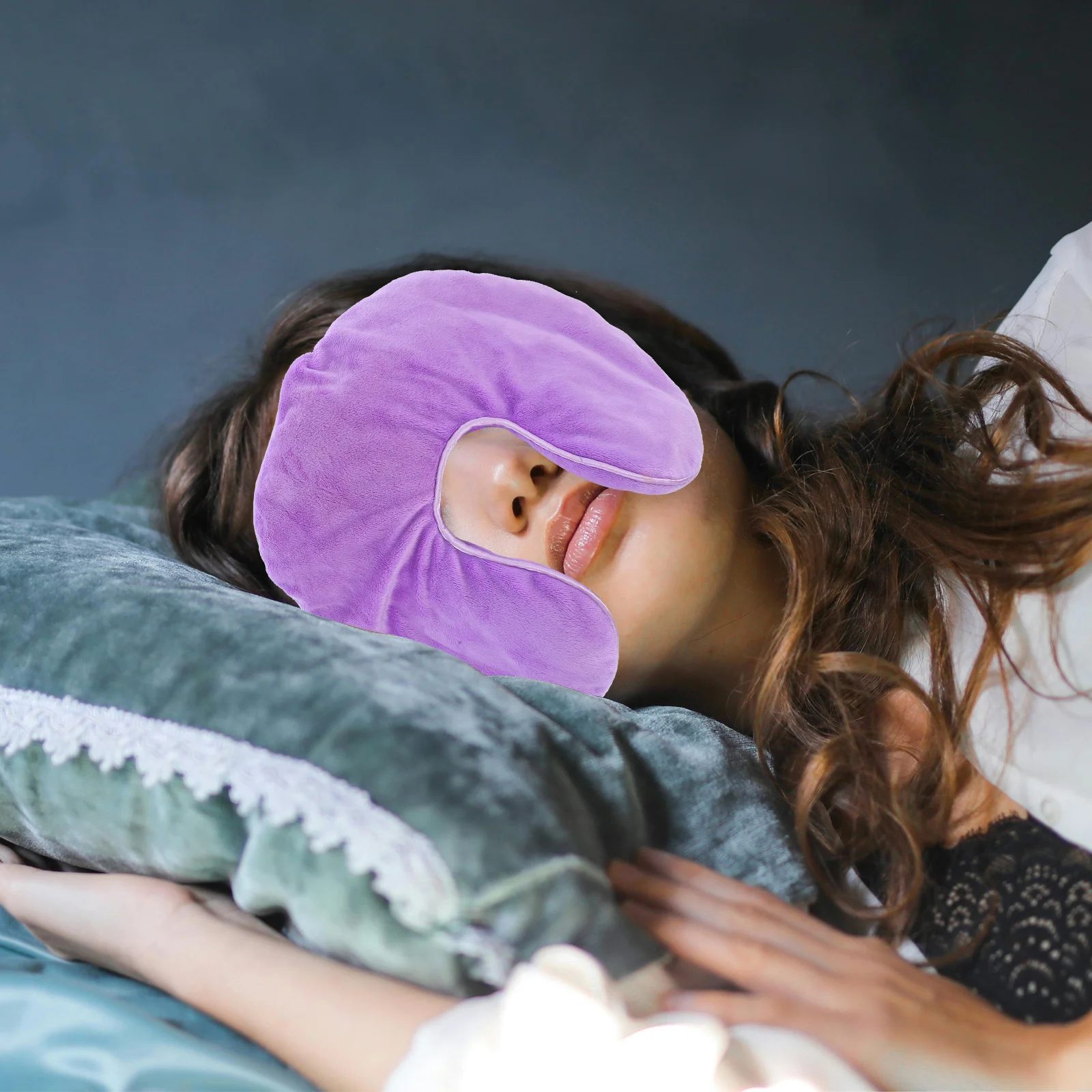 

Утяжеленная лавандовая маска для глаз для сна, йоги, сухих глаз, головная боль, облегчение мигрени, универсальная горячая холодная терапия, удобный сон