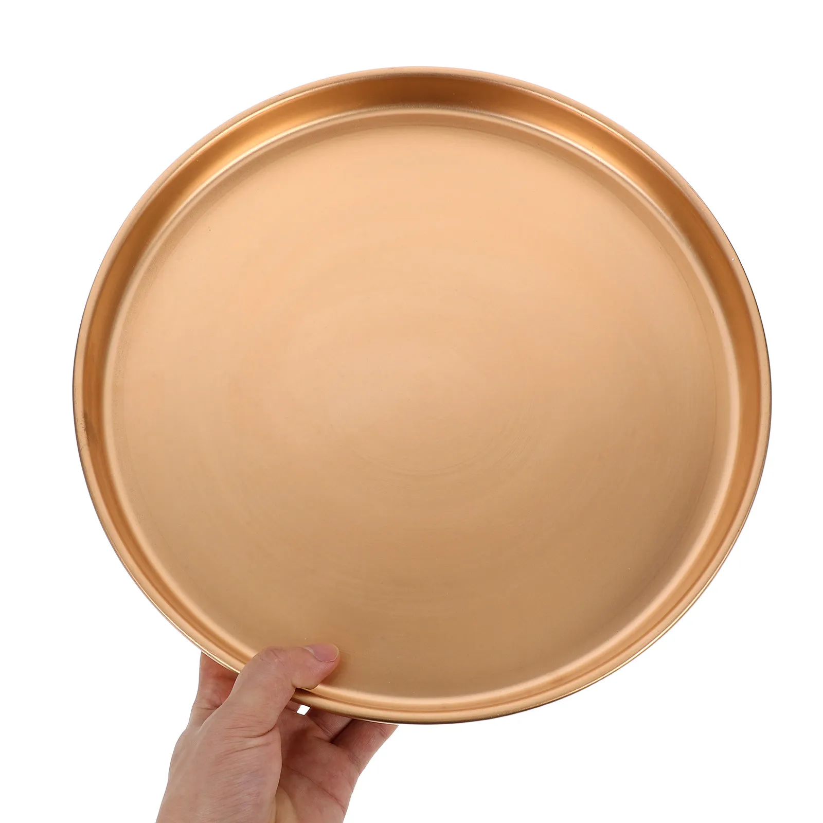 Premium Large Round Ceramic Plant Saucer Gold Ceramic Flower Pot Tray Water Catching Drip Tray for Indoor Plants Home Decor