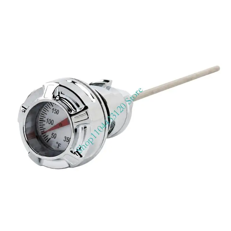Motorcycle Oil Dipstick Gauge with Analog Temperature Display for FXBR FXLR 2018-2023 Pre-Ride Oil Checks and Routine Service