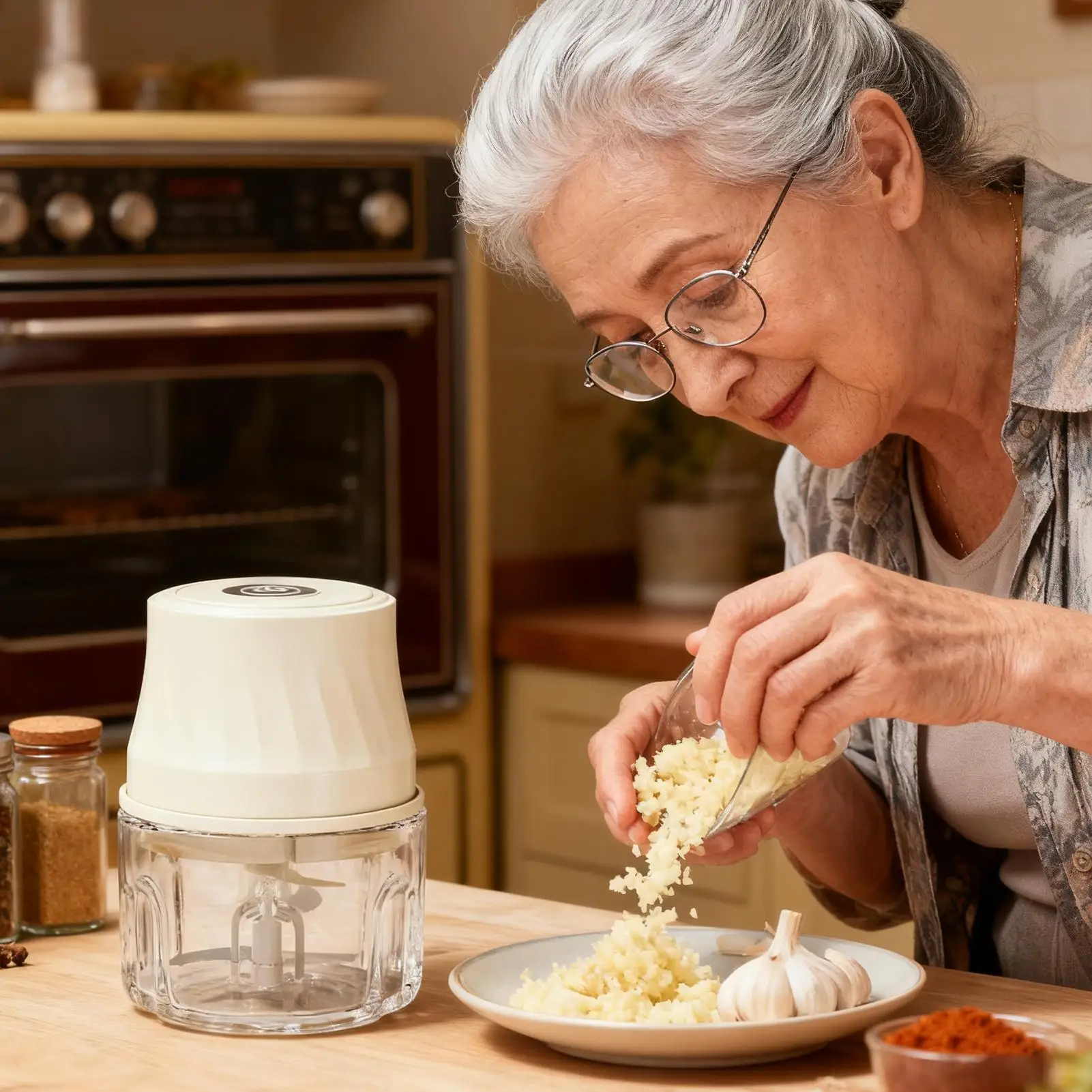 

Food Chopper 350ml High-Speed Kitchen Gadgets Electric Vegetable Chopper Garlic Grinder For Puree Vegetable Meat Chili Ginger