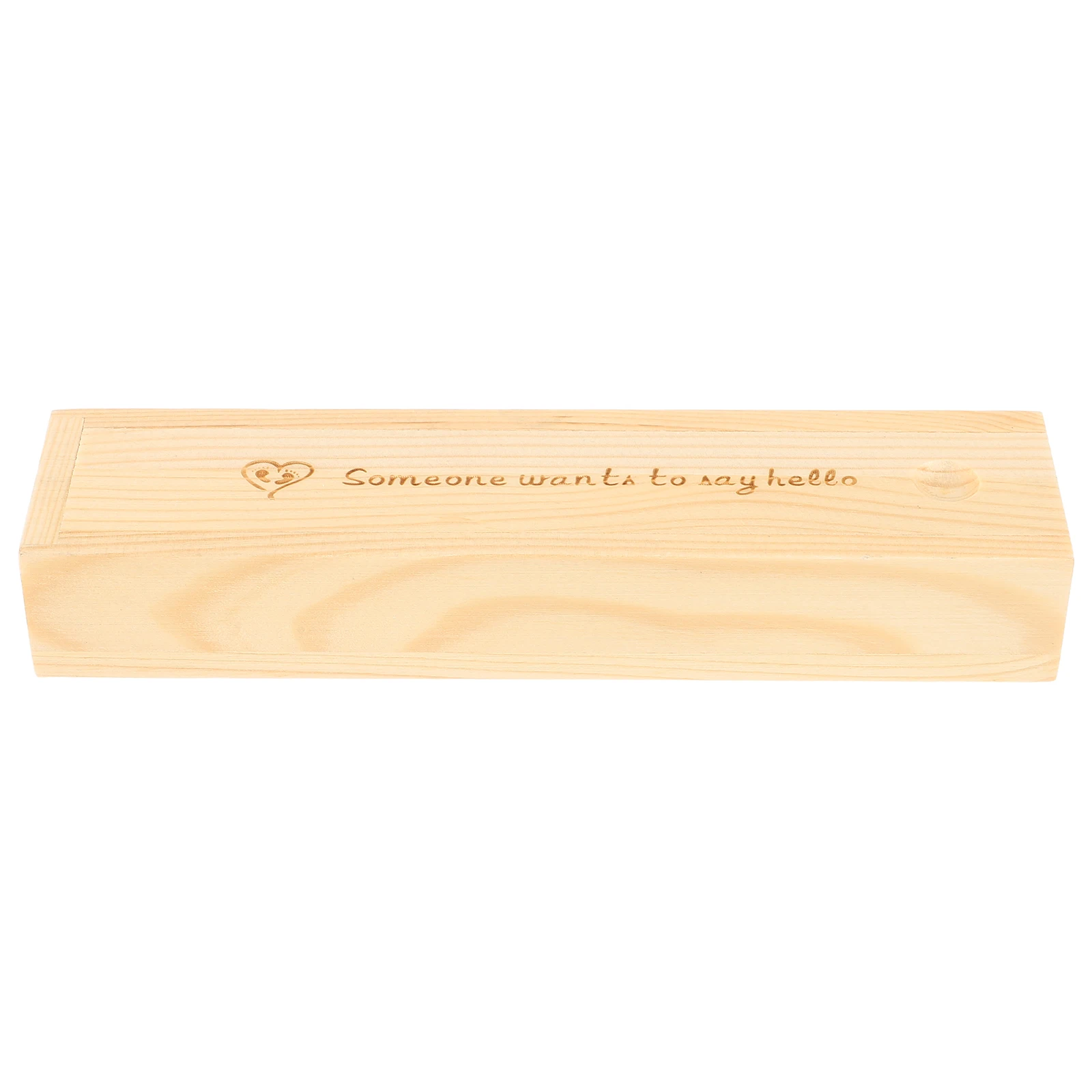 

Pregnancy Test Stick Wooden Box Welcome Personalized Delicate Baby Announcement Keepsake Container Newborn Lidded Case Gift