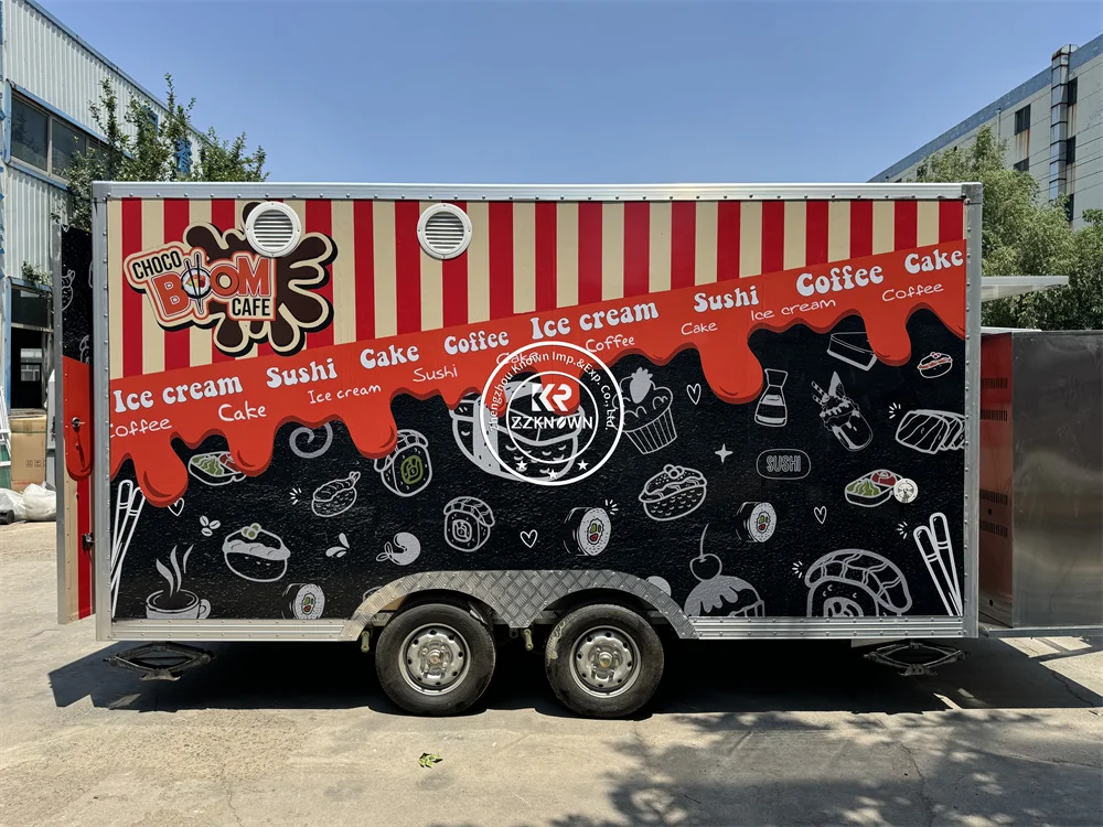 

Food Trailers Hot Dog Concession Food Cart Ice Cream Mobile Truck Coffee Carts Vending Fully Equipped For Sale