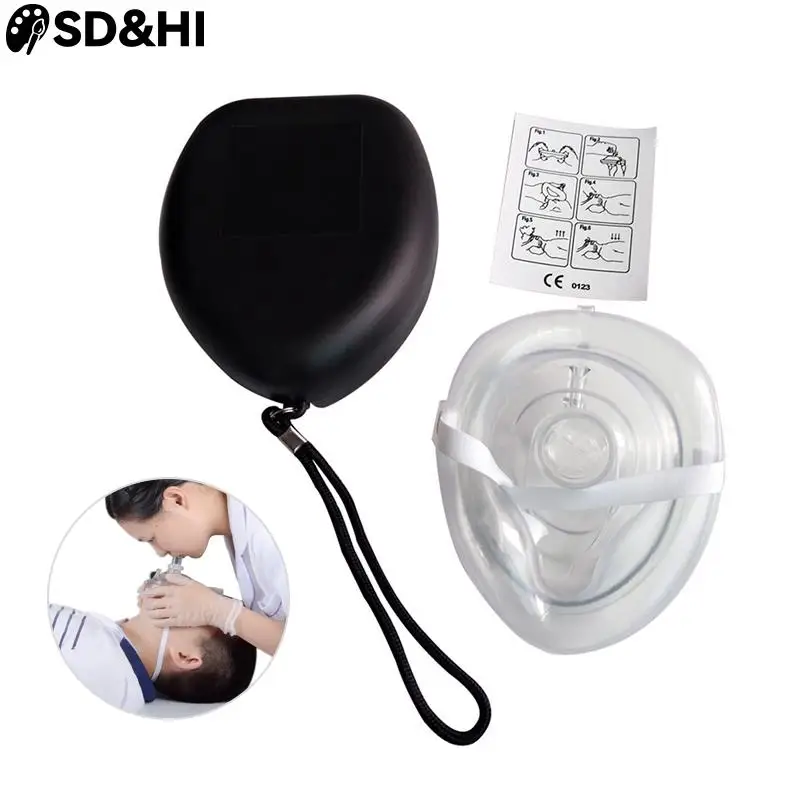 

1pc Professional First Aid CPR Breathing Mask Protect Rescuers Reusable Cardiopulmonary Resuscitation Emergency Facial Cover