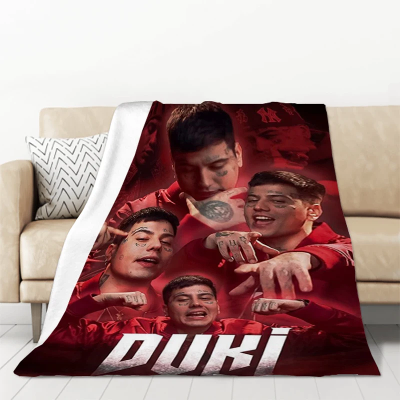 Duki Rap Hip Hop Cool Blanket Sofa Blankets & Throws Bedspread on the Bed Warm Winter Knee Throw Furry Double Fluffy Soft Custom