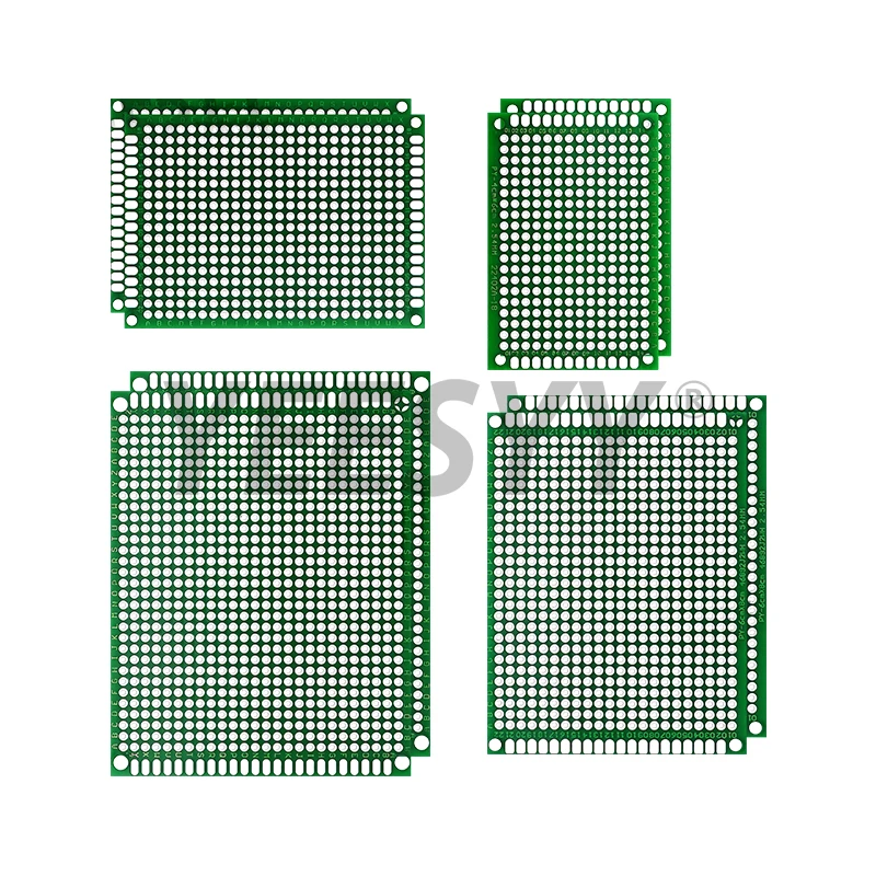 8 pièces 4X6 5X7 6X8 7X9 Kit de PCB Double face chacun 2 pièces carte de Prototype mixte Circuit Protoboard bande universelle imprimée