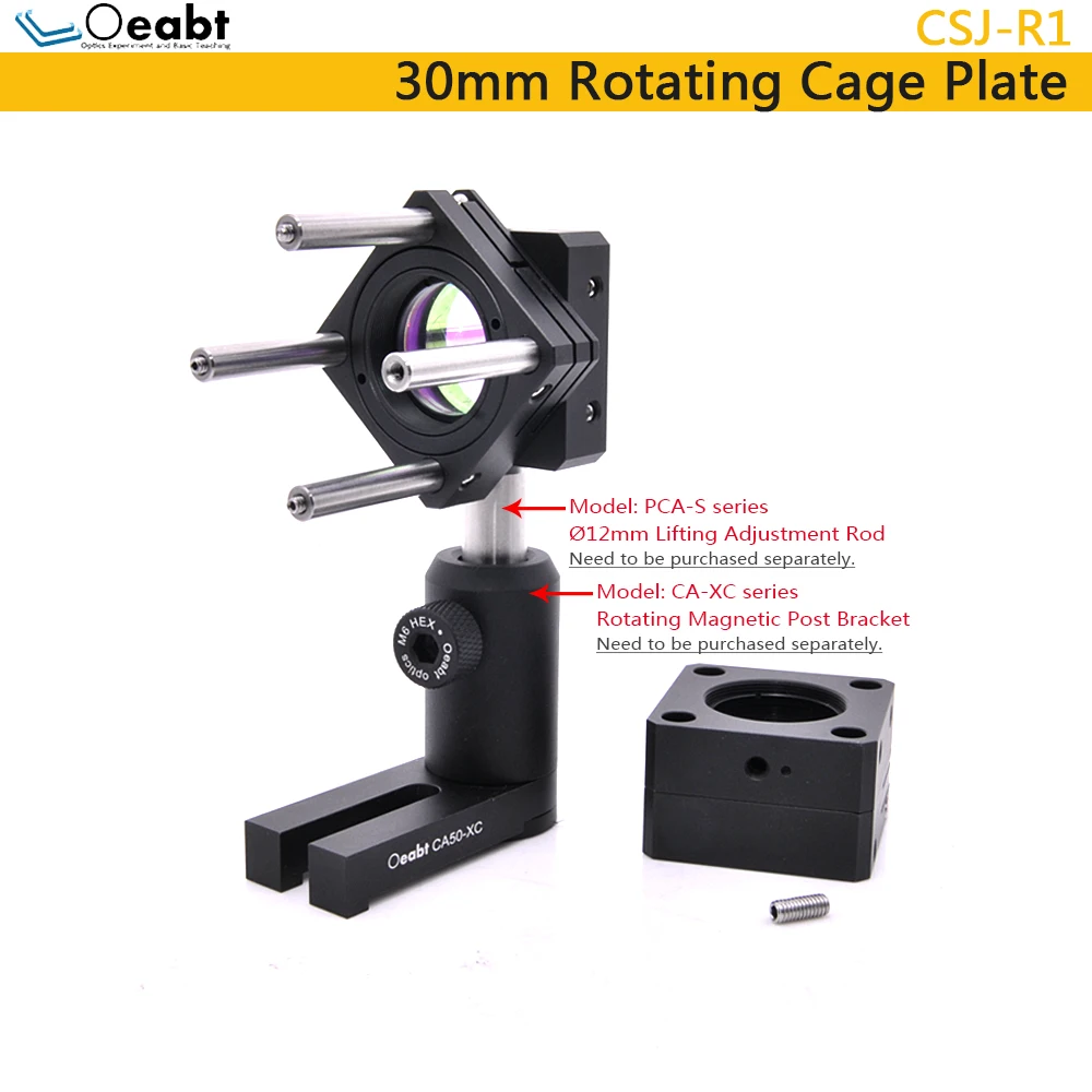 CSJ-R1 30mm Rotating Cage Plate Segment Type Cage Plate Cage Type Coaxial System Clamp Ring Lens Holder Base Optics