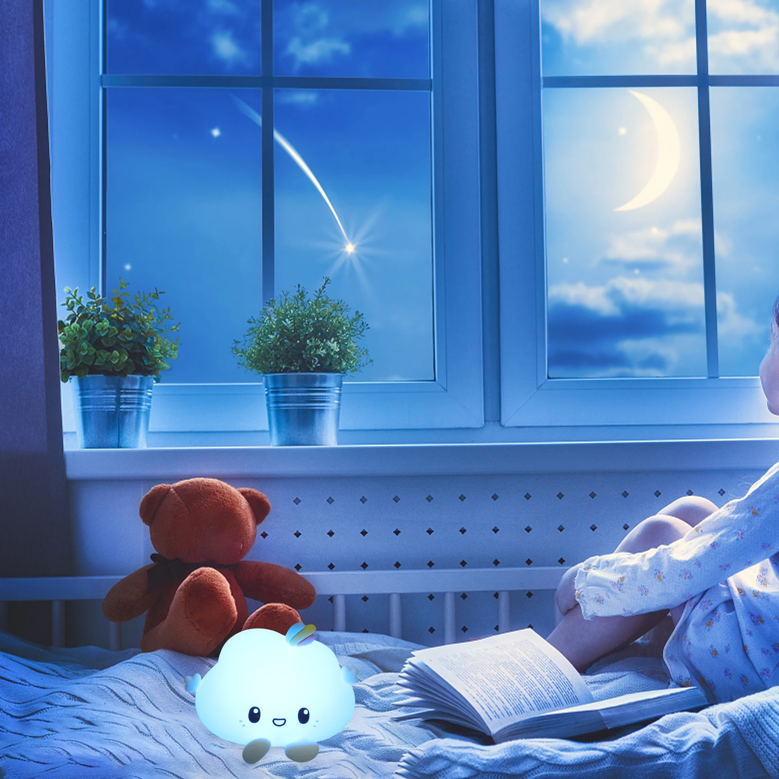 

Cartoon Animal Silicone Light Night Light Room Decor Guardian Long Lasting Durable Safe Gift for Christmas New