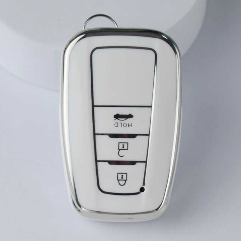 Fashion TPU Car Key Case Full Cover Shell For Toyota CHR C-HR RAV4 Land Cruiser Prius Camry Corolla Prado Keychain Accessories