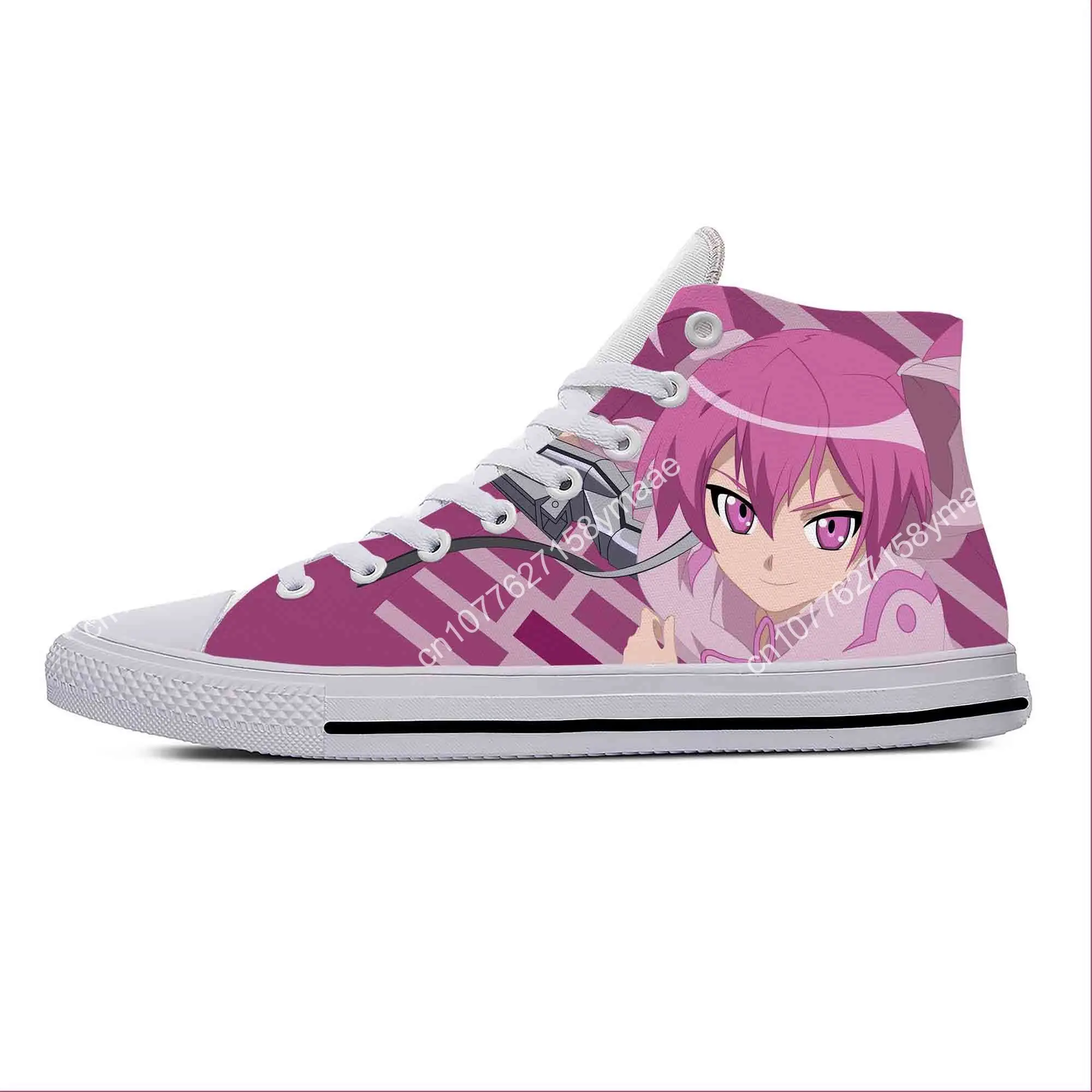 Japanese Anime Manga Cartoon Akame Ga Kill Mine Casual Cloth Shoes High Top Lightweight Breathable 3D Print Men Women Sneakers