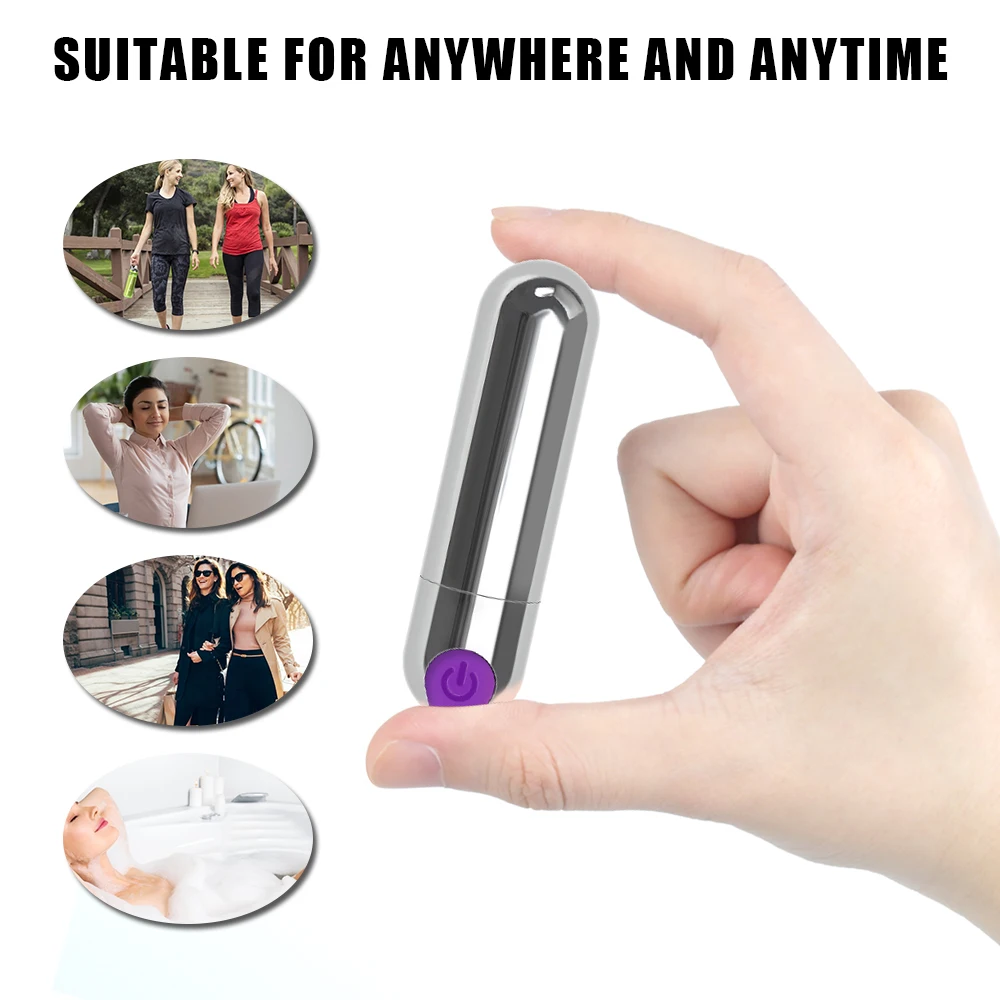 VATINE Mini Bullet Vibrator USB Rechargeable Sex Product 10 Speeds Waterproof Strong Vibration G-spot Massager Sex Toy for Women