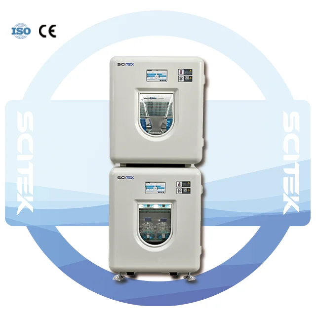 Inkubator CO2 Stackable Inkubator Laboratorium Jaket Udara Pemanas Langsung Enam Sisi