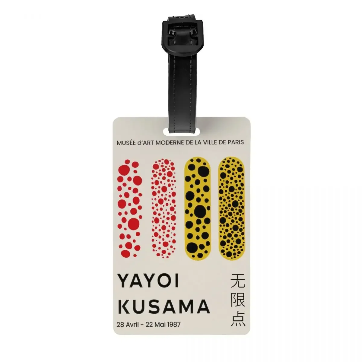 Etichetta per bagagli personalizzata Yayoi Kusama Abstract Art con etichetta identificativa per la copertura della Privacy della carta di nome per la valigia della borsa da viaggio