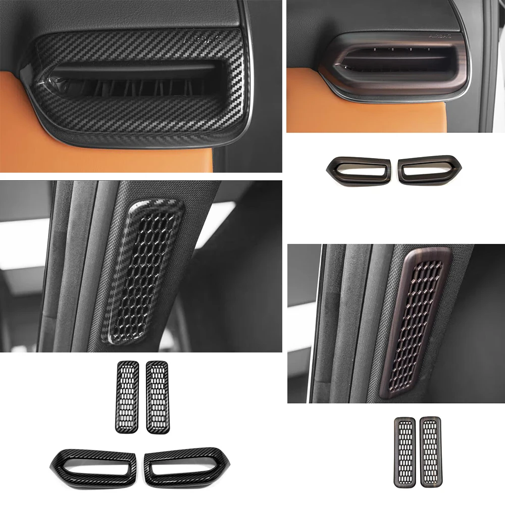 

For X Peng xpeng G9 2022 2023 ABS Carbon Car Dashboard Middle Front Small Air Conditioner Outlet left right AC Vent Cover Trim