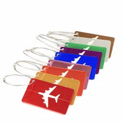 1PCS Women Simple Metal Luggage Tags Men Suitcase Dentifier Name Label Tag Holiday Airplane Travel  Accessories Aluminium Alloy