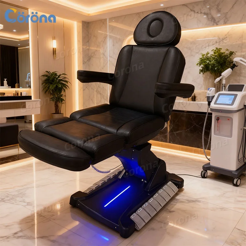 Electric Facial Bed Adjustable 3 Motor Beauty Treatment Couch Bed for Salon Spa Massage Therapy
