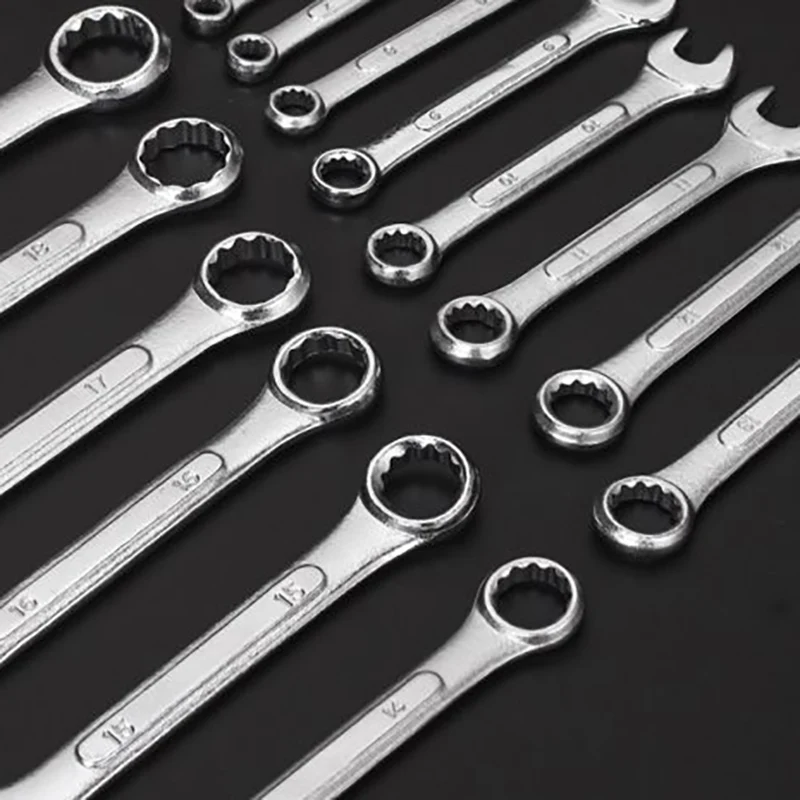 4 5mm 6mm 7mm 8mm 9mm 10mm 11mm 12mm 13mm 14mm 15mm 16mm 17mm 18mm 19mm 20mm 24mm Schraubenschlüssel Kleiner Mini Metrischer Kombinations-Schraubenschlüssel – Detail 4