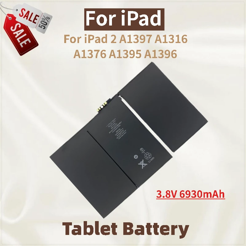 

Аккумулятор для планшета 3,8 В 6930 мАч для iPad 2 A1397 A1316 A1376 A1395 A1396, новинка, высокое качество