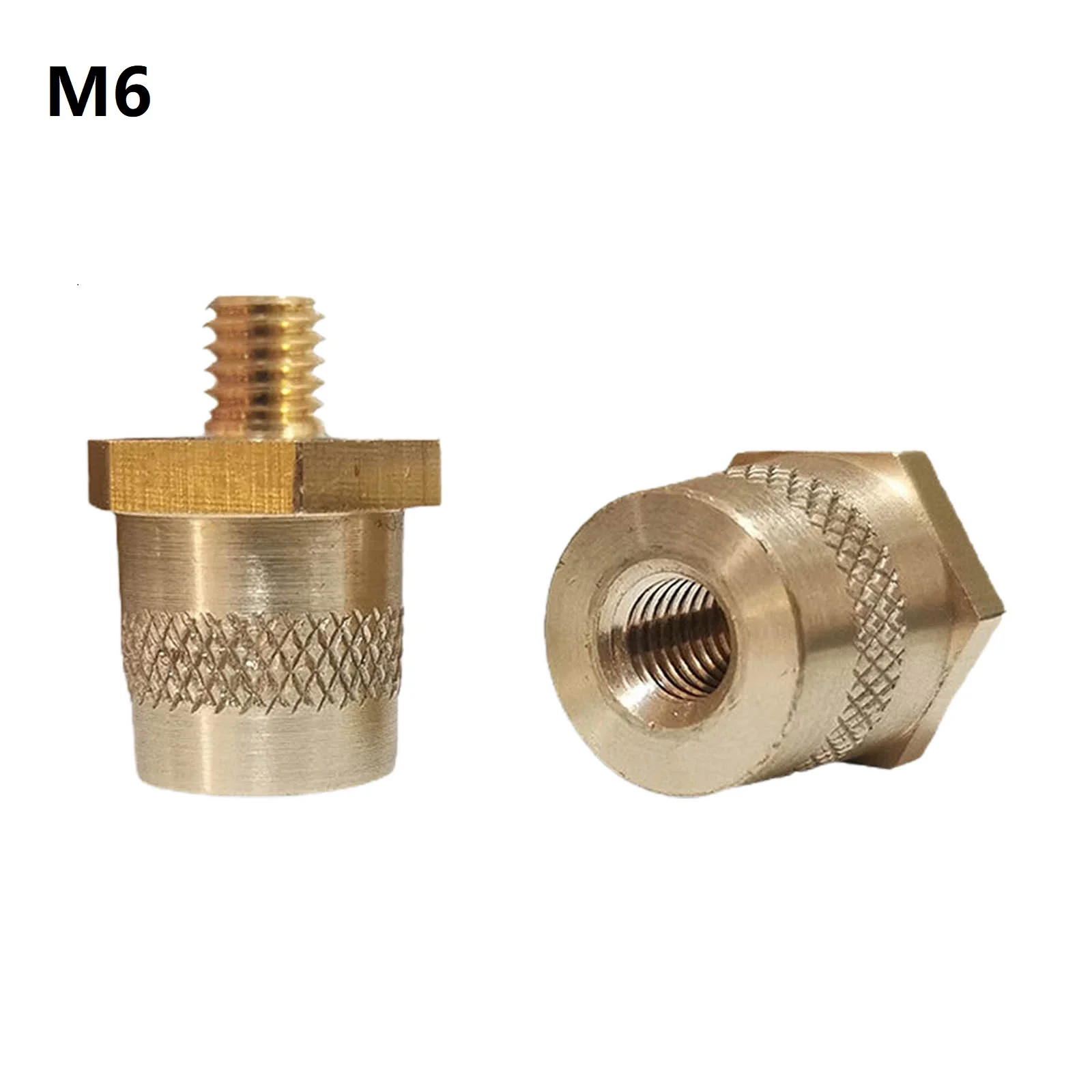 Efficient Power Transmission with Brass Battery Pole Adaptor Pair M6M8 Male Thread Battery Terminal Connectors Set