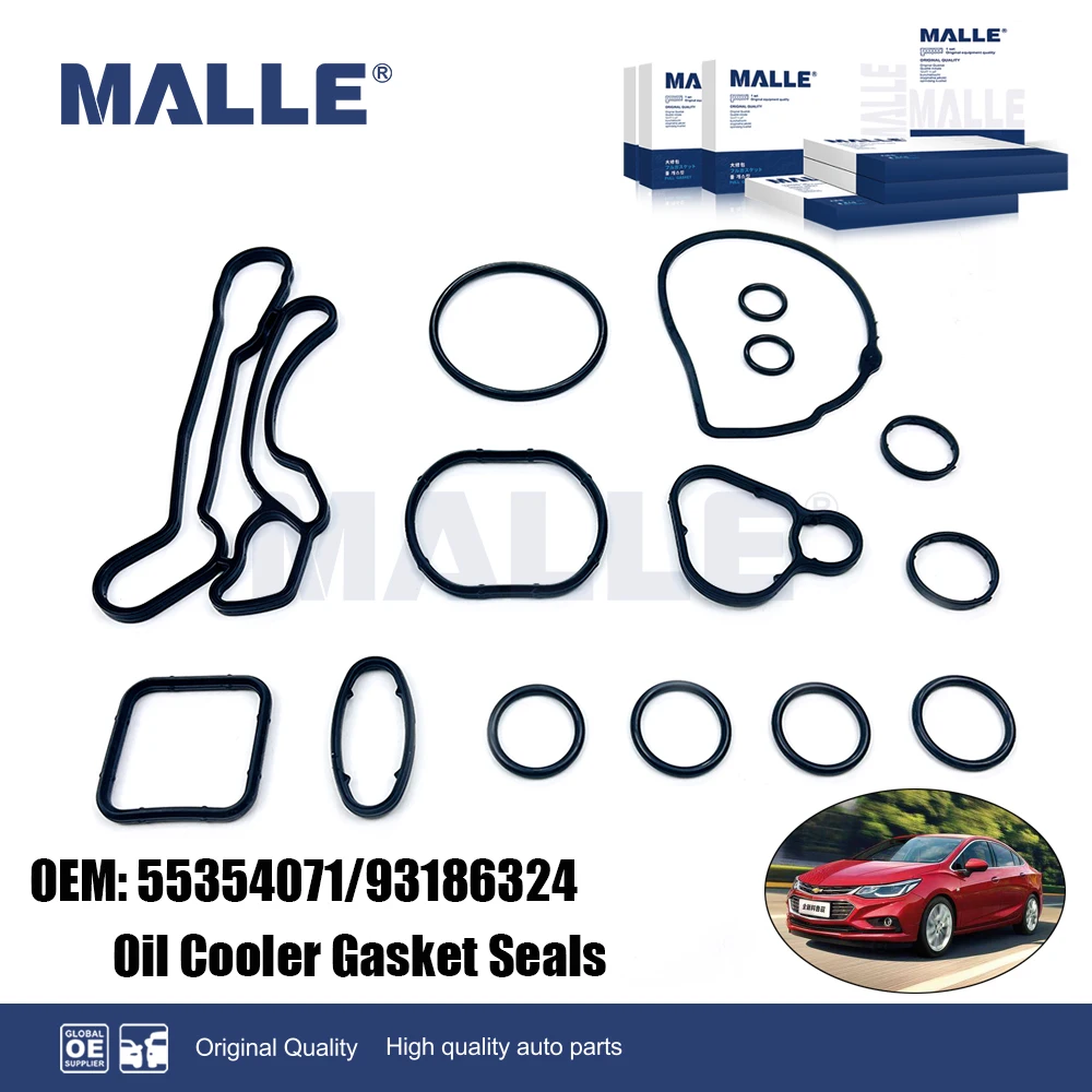 Engine Oil Cooler Gasket Seals For Chevrolet Cruze Aveo Sonic Pontiac Saturn Astra 1.6L 1.8 Car Accessories 93186324 55354071