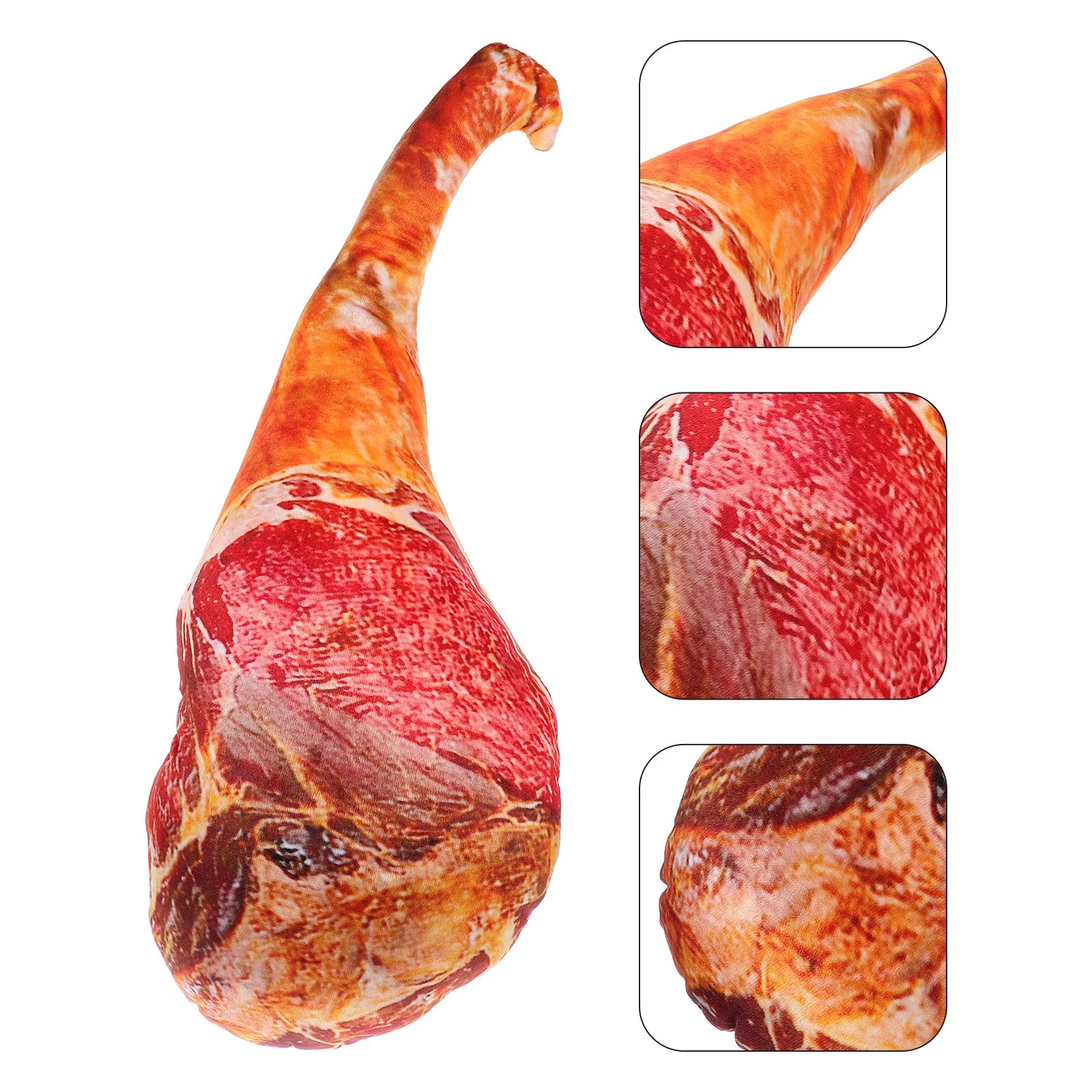 

Ham Pillow Simulation Funny Plush Toy Gift Decor Decorative Cushion Large Stuffed