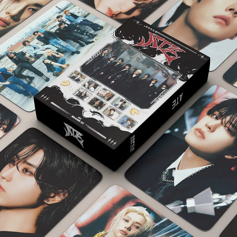 Spot Goods 55ZhangStrayReturn Album《ATE》SupportLOMOCard SKStray Child Postcard Cross-Border