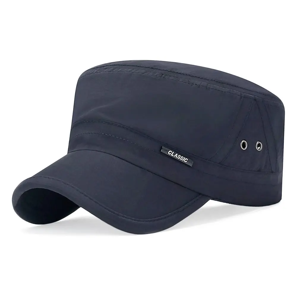 2024 New Four Seasons Flat Top Hat Men\'S Simple Cotton Peaked Hat Fashion Baseball Cap Casual Cap, Commuter Sunshade Hat