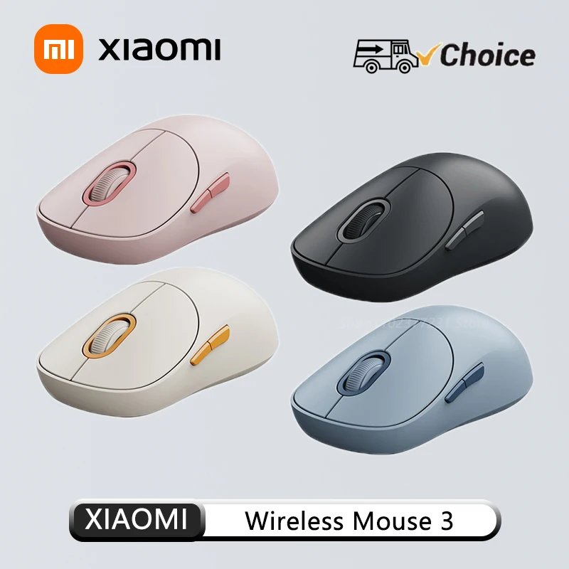 NEW XIAOMI Wireless Mouse 3 Colorful Bluetooth Dual Mode 2.4GHz Office Silent Ergonomic Optical Laptop Computer Soft-tone Keying