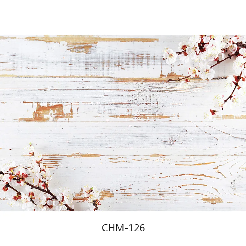 SHENGYONGBAO Art Fabric Photography Backdrops Props Flower Wood Planks Photo Studio Background CHM-13