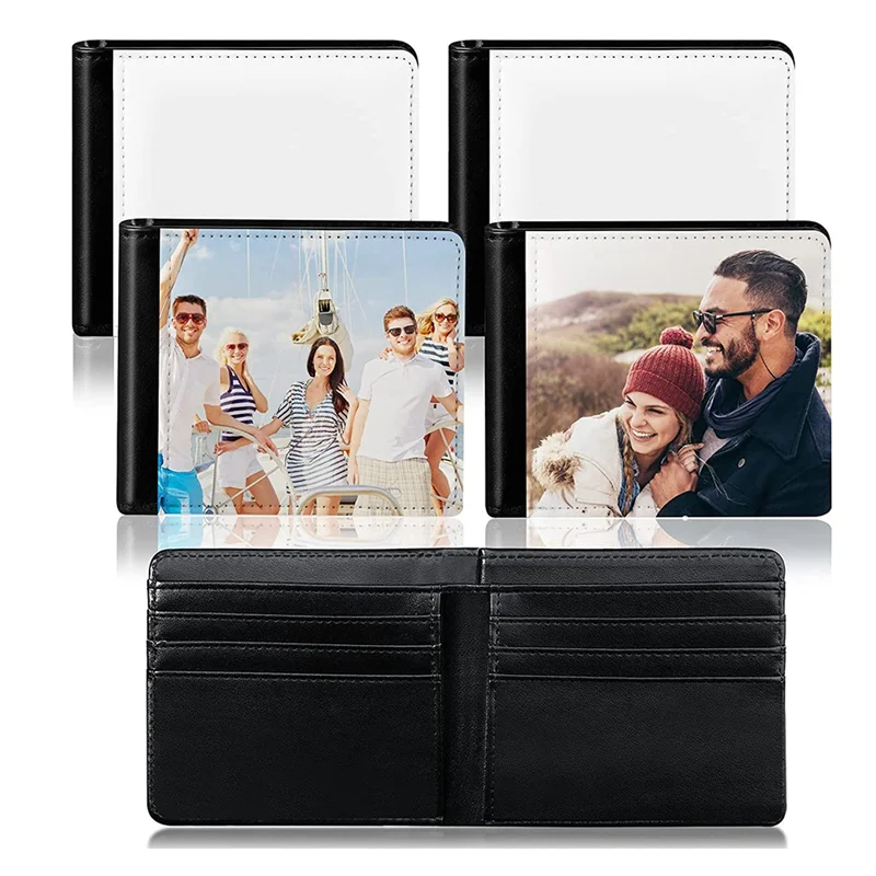 

A45U 4Pcs Sublimation Wallet Blank Heat Transfer Wallet Blank Sublimation Wallet with ID for Travel Work Graduation