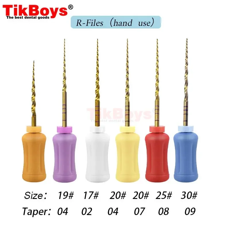 ملف دوار منشط للحرارة ، استخدام يدوي لأسنان الأسنان ، قناة جذر نيتي ، ملفات فائقة ، 50: 50: 6: 50 لكل صندوق