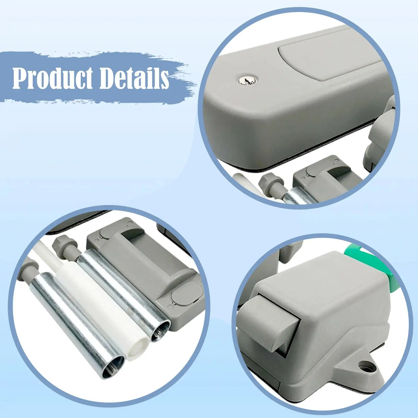 Cold Room Door Handle Latch Lock Industrial Freezer Lock ABS Metal Gray Easy to Install for Commercial Storage Rooms