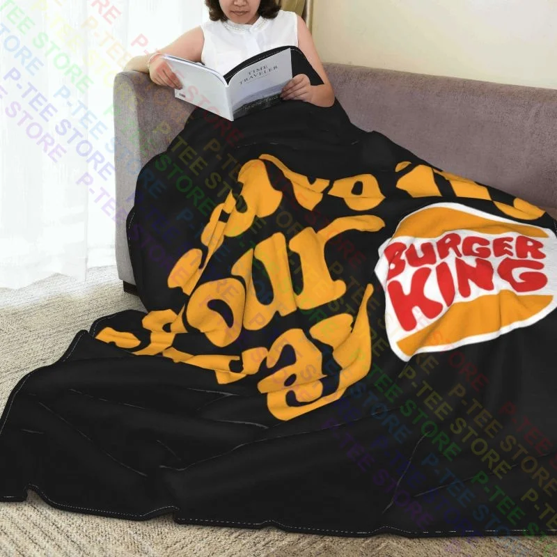 Burger King Logo Have It Your Way Hamburger Fast Food G500 Ultra Co coperta tessile divano di alta qualità decorativo