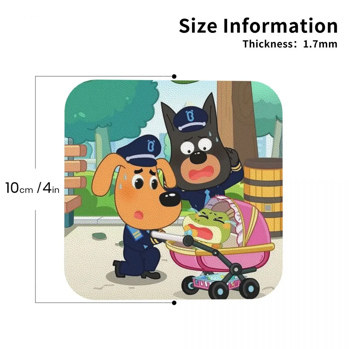 

Подставки из шерифа, лабрадора, кожаные салфетки, нескользящие изоляционные кофейные коврики для дома, кухни, обеденные подушечки, набор из 4 шт.