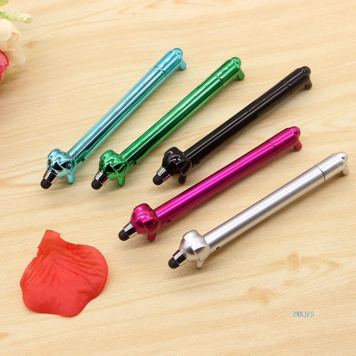 ACreative Ballpoint Pen Cute Cartoon Puppy Touch Screen Capacitive Ballpoint Pen Animal Styling Gift Mobile Phone Capacitive Pen
