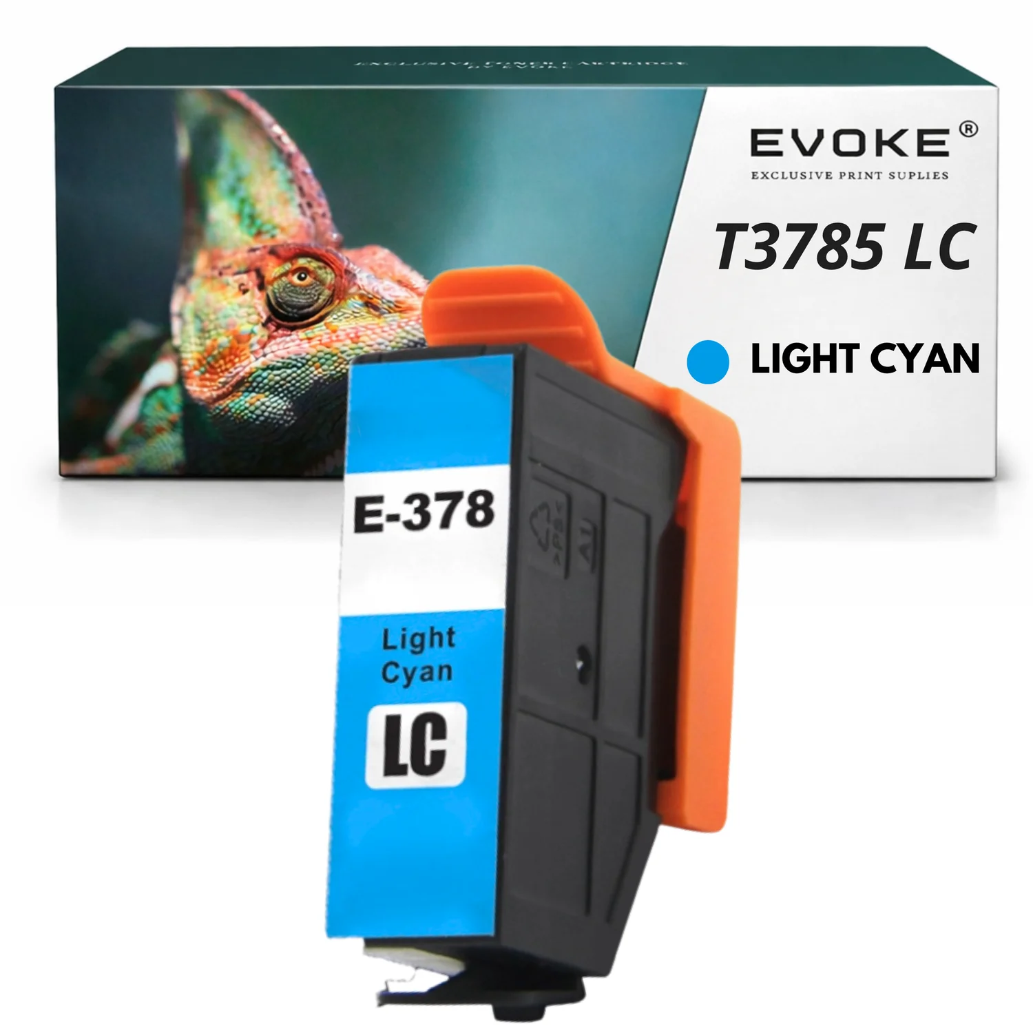 Evoke Compatibele Inkt voor Epson T3785 T-3785 T378Lc T-378Lc Lichtcyaan Xp-15000 Expressionphoto Xp-8500 Xp-8505