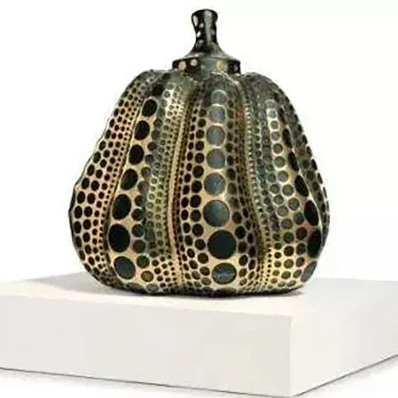 FRP polka dot pumpkin sculpture