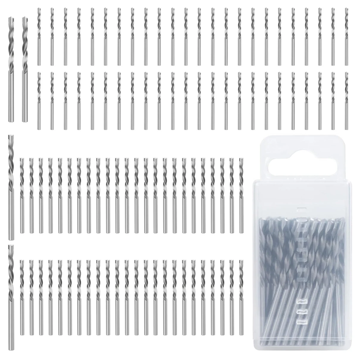 ABNJ 100pcs Drill Bits Set, 1/8 Inch Drywall Guide Point Cutting Bit Drywall Tools, Cutting Drywall for Use with Spiral Saw view 5
