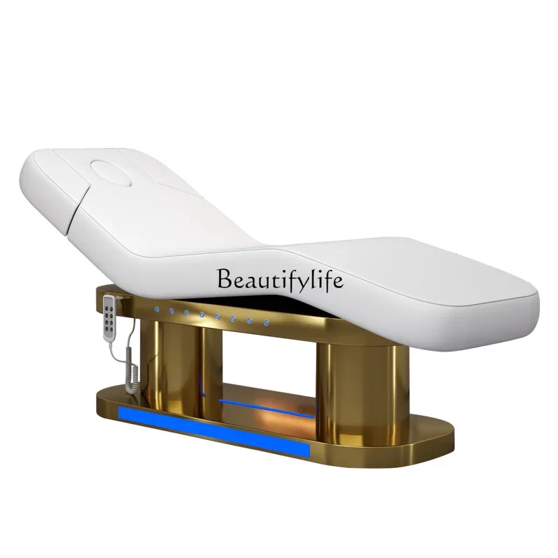

FG17High-Grade Electric Lifting Beauty Stainless Steel Gold-Plated Massage Massage Couch