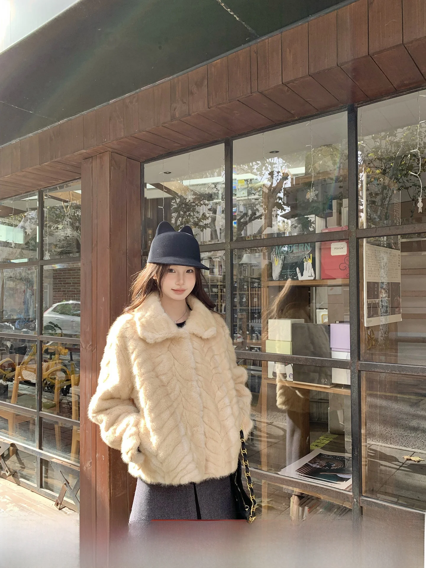 

Женская шуба Ele из искусственного меха под норку, с длинными рукавами, на молнии, повседневная, зимняя верхняя одежда