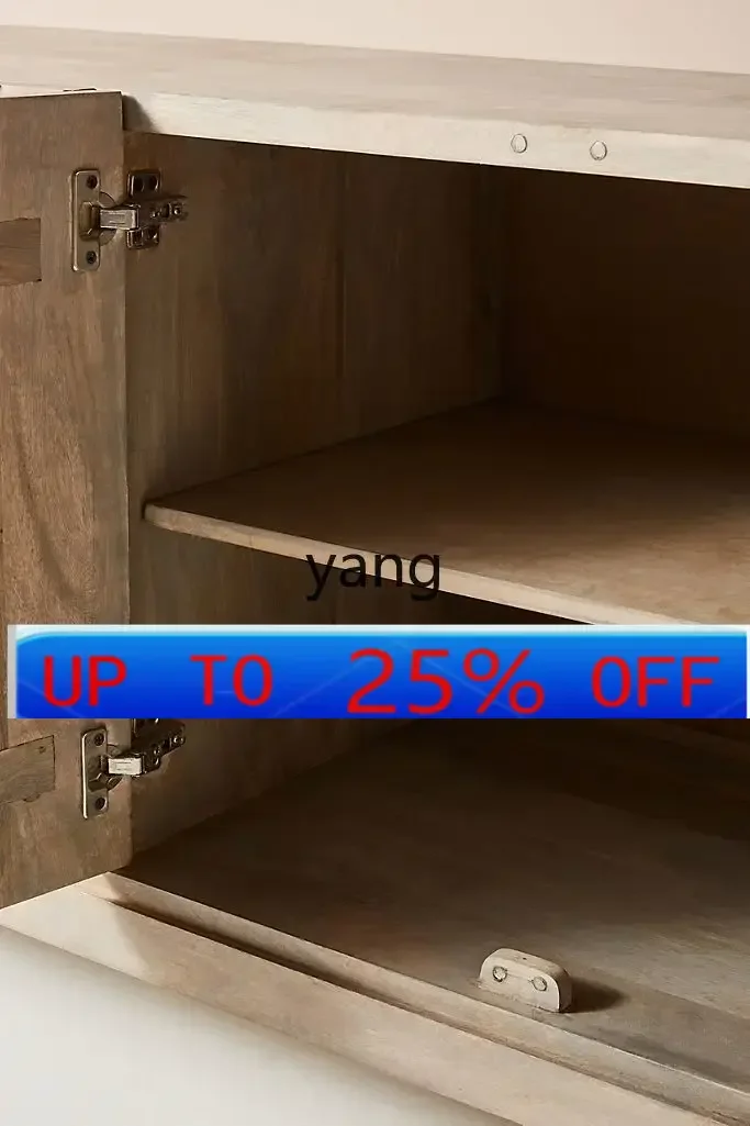 

LH rural retro solid wood dining side cabinet, entrance cabinet, shoe cabinet, engraved and made old wine cabinet