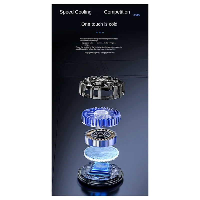 새로운 휴대 전화 쿨러 마그네틱/백 클립 2-IN-1 반도체 냉각 팬 라디에이터 전화 태블릿 용 RGB 조명 효과