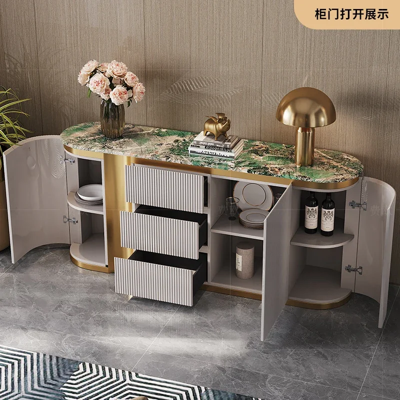 

AAModern marble restaurant high-end fashion high-end paint cabinet