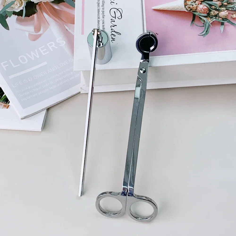 Candle Snuffer Wick Trimmer Candle Care Set Sliver Candle Accessories Stainless Steel Extinguisher Tool for Lover