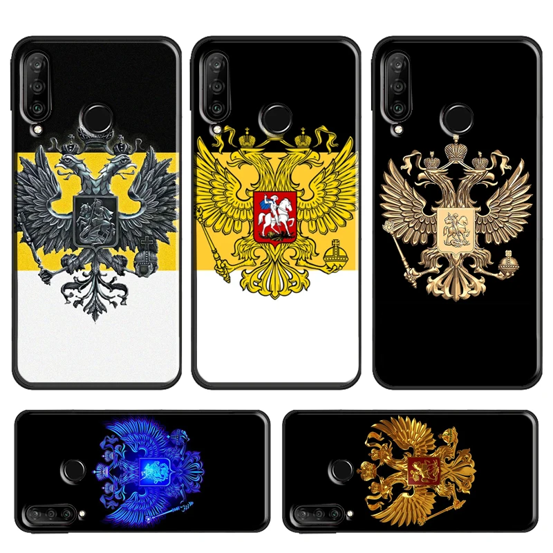 Russia Coat of Arms Case For Huawei P Smart 2019 Z P30 Lite P20 P40 Pro Mate 20 Lite Nova 5T Honor 50 10i 8X 9X